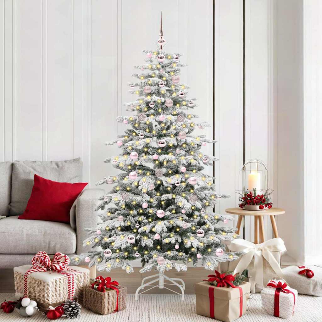 Vidaxx árbol de Navidad artificial plegable blanco 180 cm PE y PVC