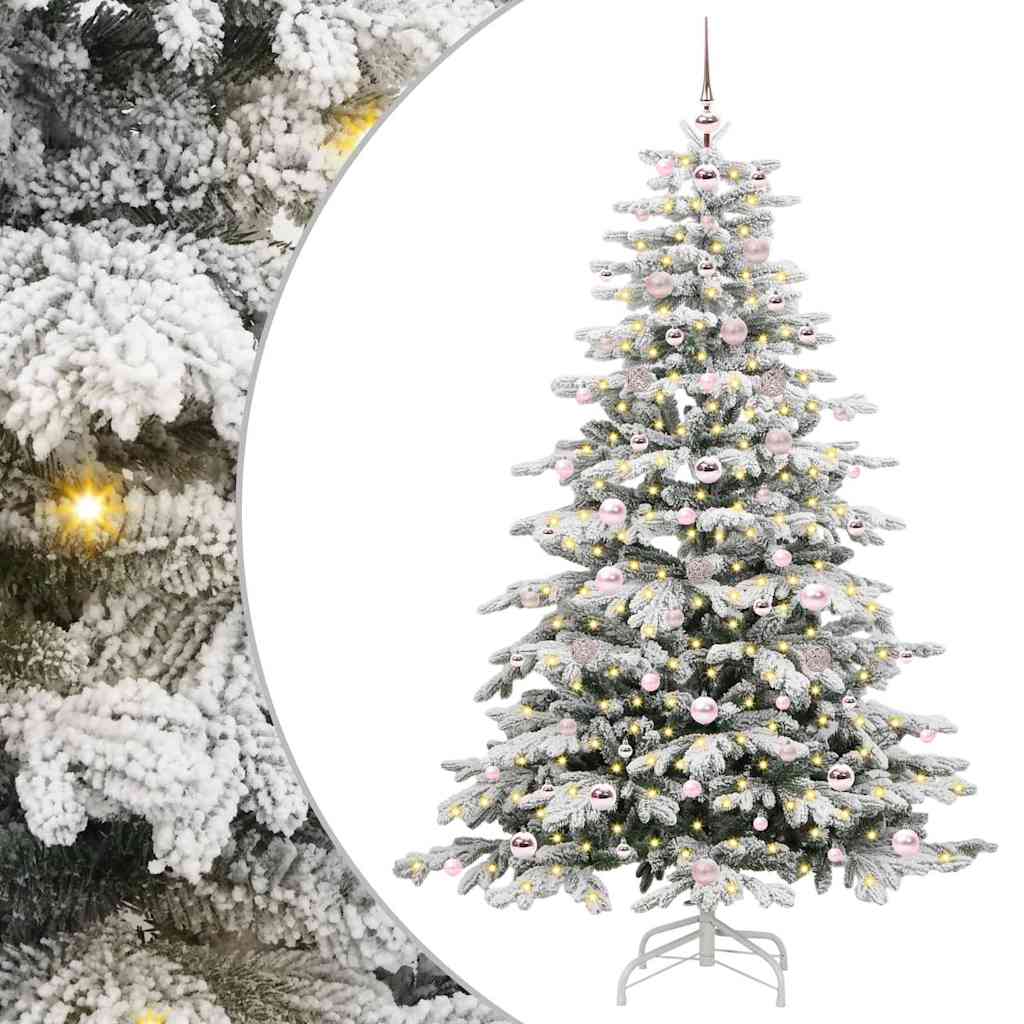Vidaxx árbol de Navidad artificial plegable blanco 180 cm PE y PVC