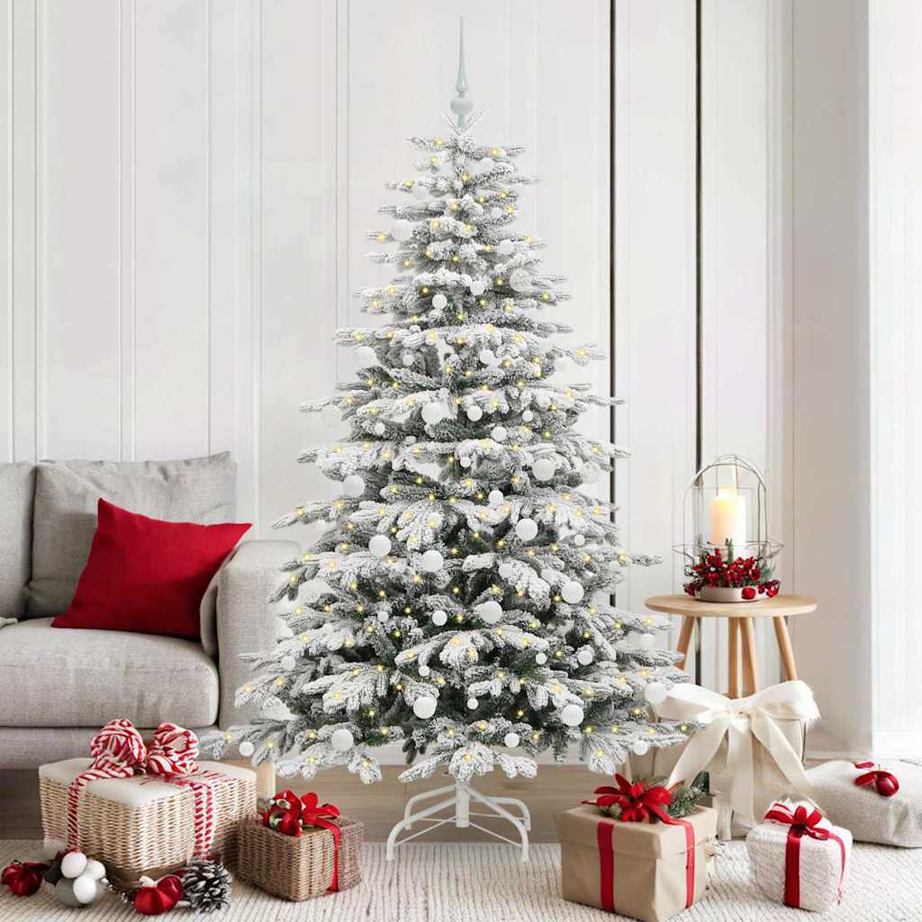Vidaxx árbol de Navidad artificial plegable blanco 180 cm PE y PVC