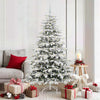 Vidaxx albero di Natale artificiale pieghevole bianco 180 cm PE e PVC