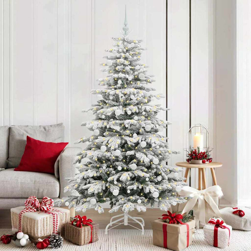 Vidaxx albero di Natale artificiale pieghevole bianco 180 cm PE e PVC