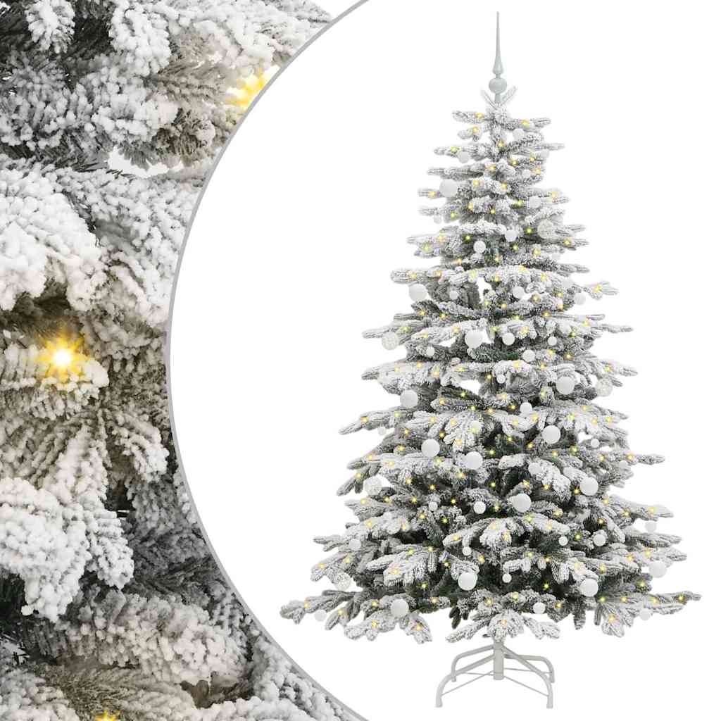 Vidaxx árbol de Navidad artificial plegable blanco 180 cm PE y PVC