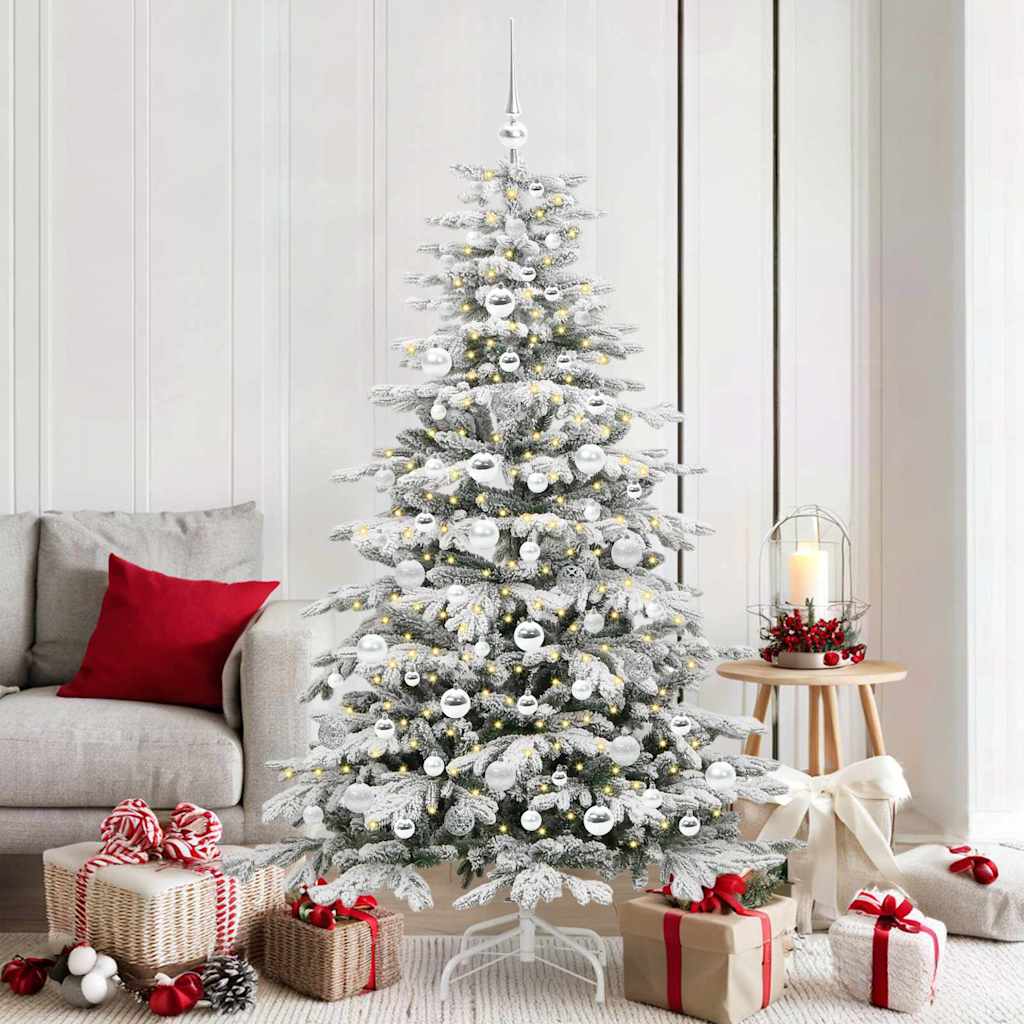 Vidaxx árbol de Navidad artificial plegable blanco 180 cm PE y PVC