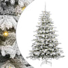 Vidaxl kunstmatige inklapbare kerstboom wit 180 cm pe en pvc