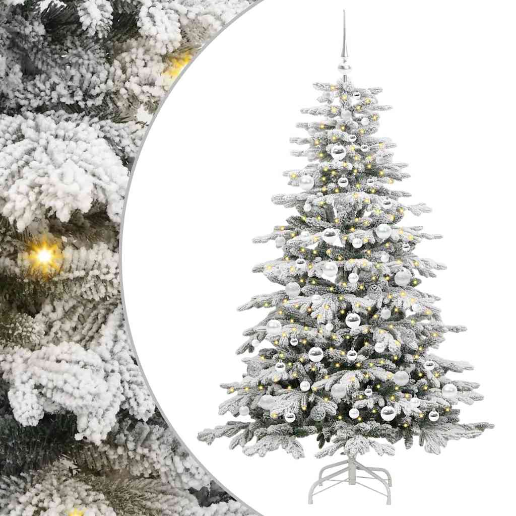 Vidaxx árbol de Navidad artificial plegable blanco 180 cm PE y PVC