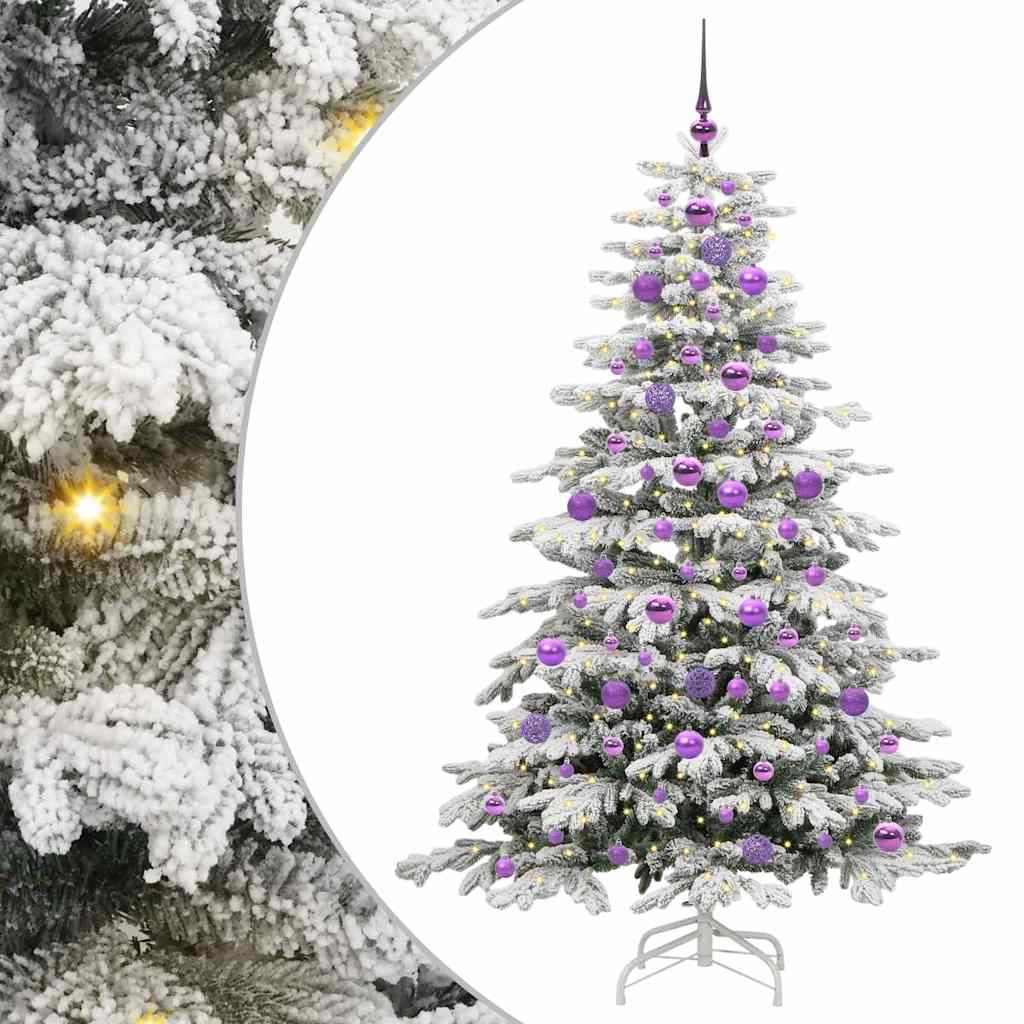 Vidaxx árbol de Navidad artificial plegable blanco 180 cm PE y PVC