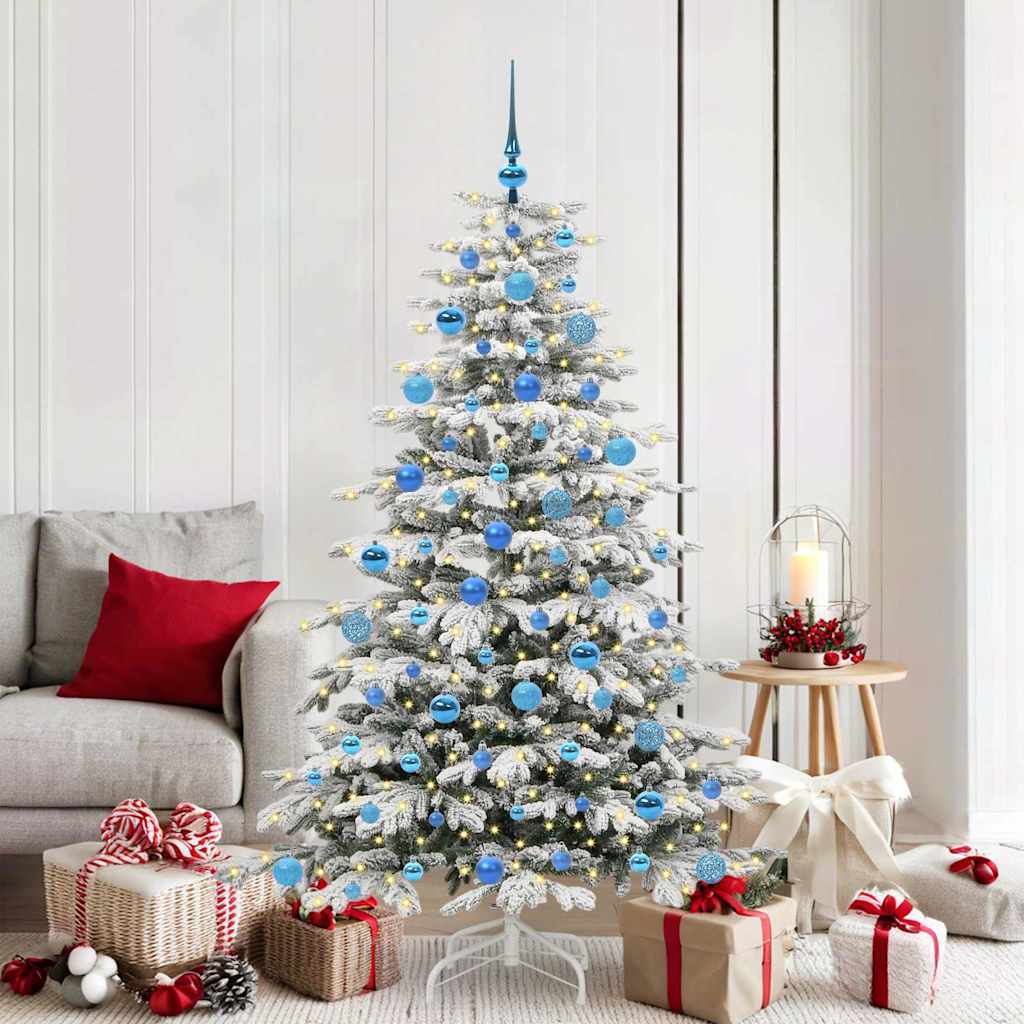 Vidaxx árbol de Navidad artificial plegable blanco 180 cm PE y PVC