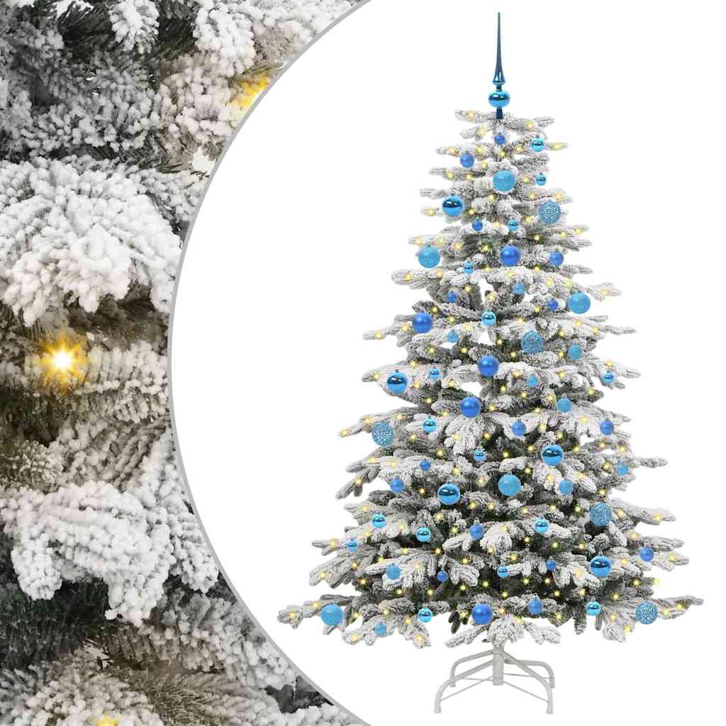 Vidaxx árbol de Navidad artificial plegable blanco 180 cm PE y PVC
