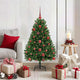 Albero di Natale artificiale Vidaxx con 150 LED verdi, PVC 120 cm e metallo