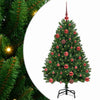 Albero di Natale artificiale Vidaxx con 150 LED verdi, PVC 120 cm e metallo