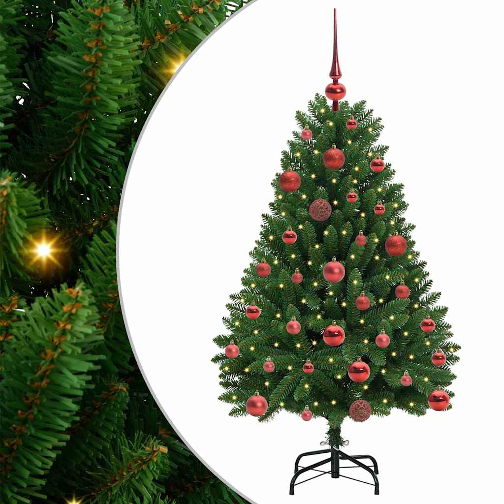 Albero di Natale artificiale Vidaxx con 150 LED verdi, PVC 120 cm e metallo