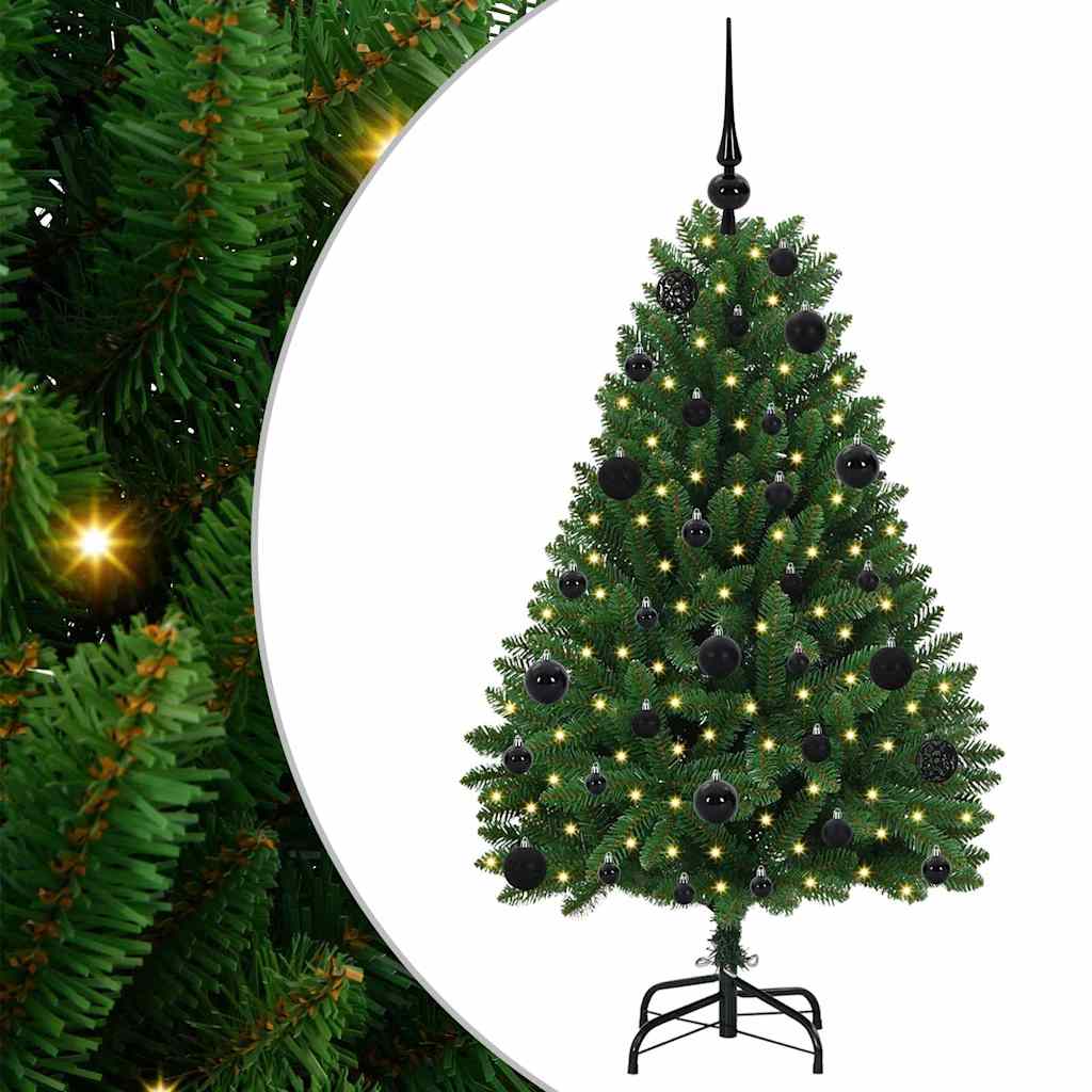 Albero di Natale artificiale Vidaxx con 150 LED verdi, PVC 120 cm e metallo