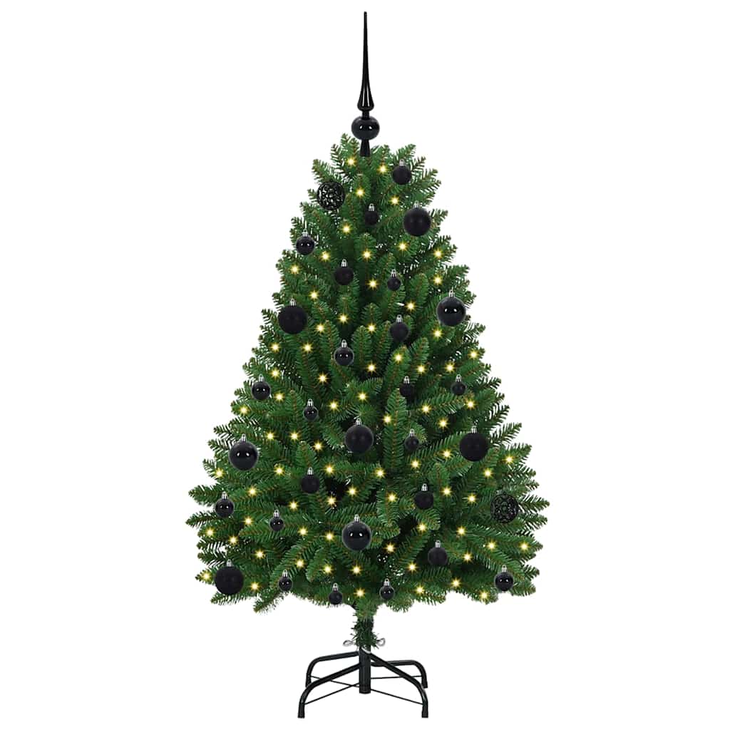Albero di Natale artificiale Vidaxx con 150 LED verdi, PVC 120 cm e metallo