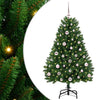 Albero di Natale artificiale Vidaxx con 150 LED verdi, PVC 120 cm e metallo