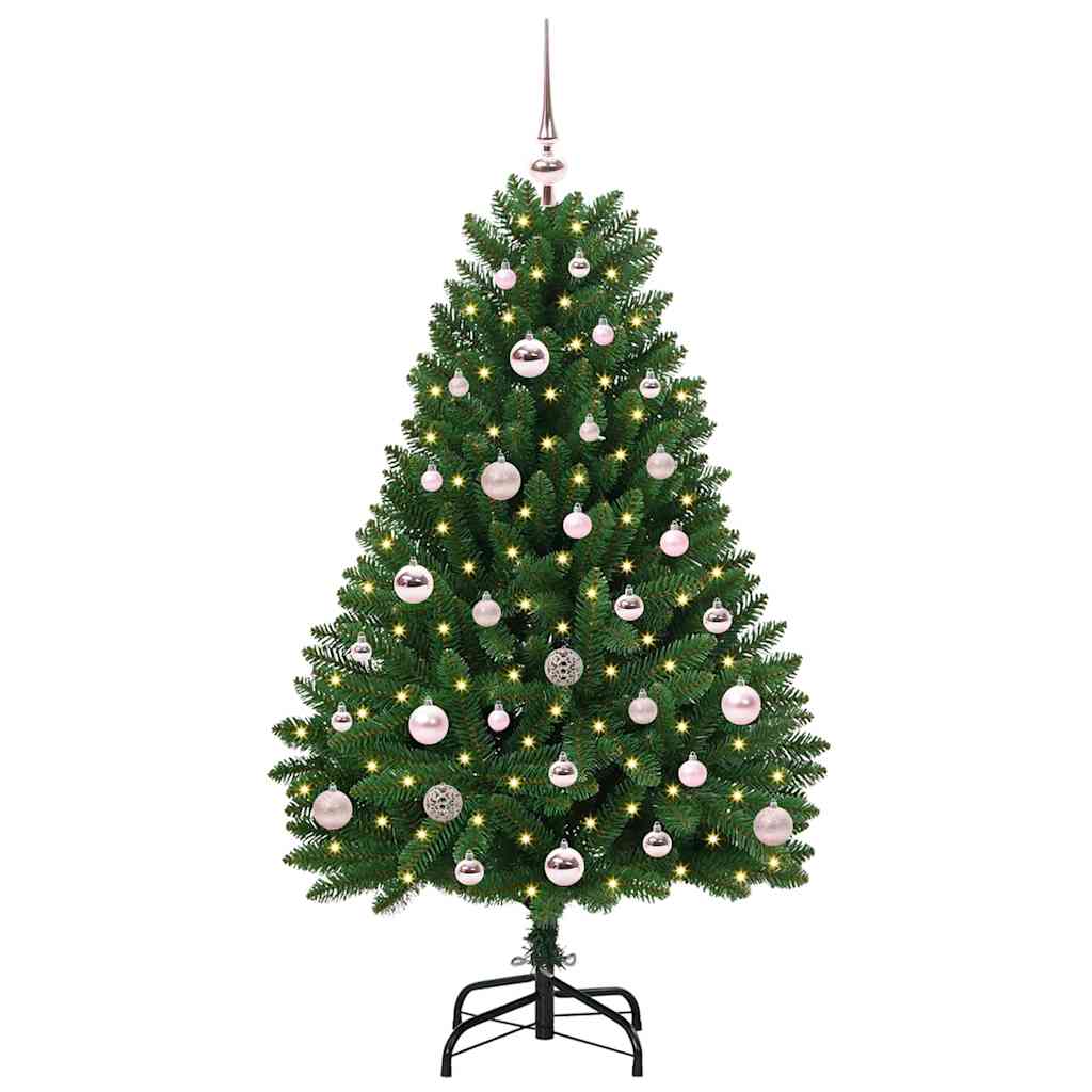 Vidaxl kunstkerstboom met 150 led groen 120 cm pvc en metaal