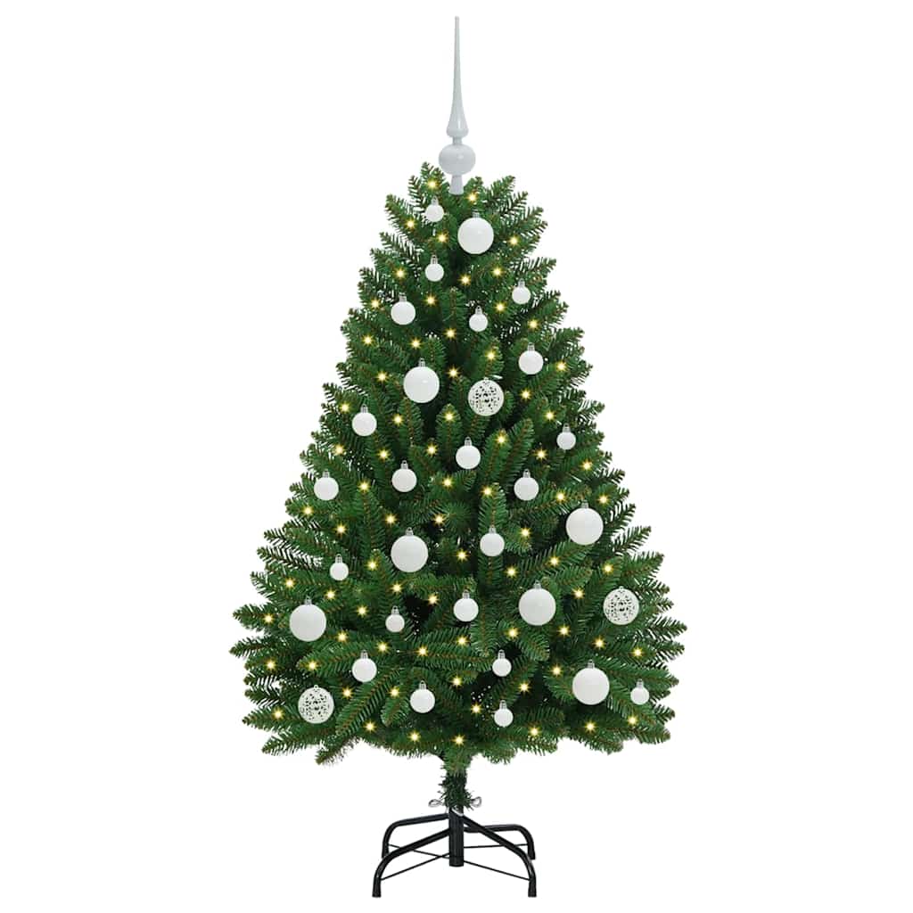 Albero di Natale artificiale Vidaxx con 150 LED verdi, PVC 120 cm e metallo