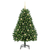 Albero di Natale artificiale Vidaxx con 150 LED verdi, PVC 120 cm e metallo