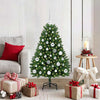 Albero di Natale artificiale Vidaxx con 150 LED verdi, PVC 120 cm e metallo
