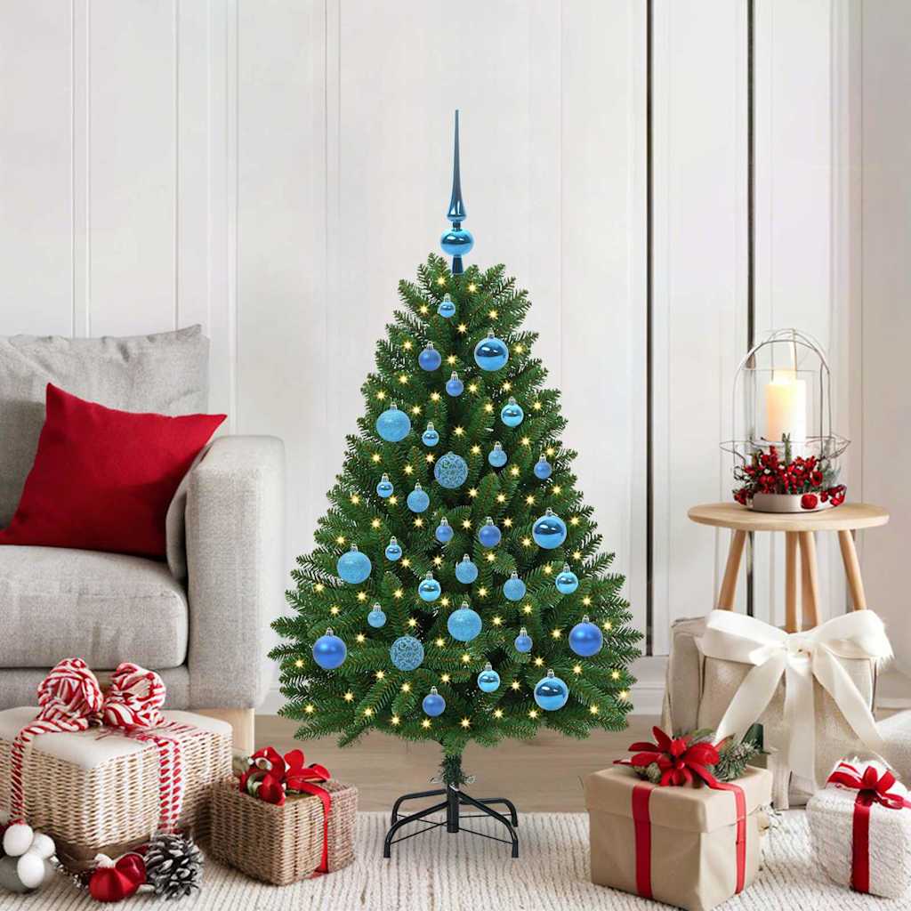 Albero di Natale artificiale Vidaxx con 150 LED verdi, PVC 120 cm e metallo