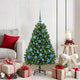 Albero di Natale artificiale Vidaxx con 150 LED verdi, PVC 120 cm e metallo