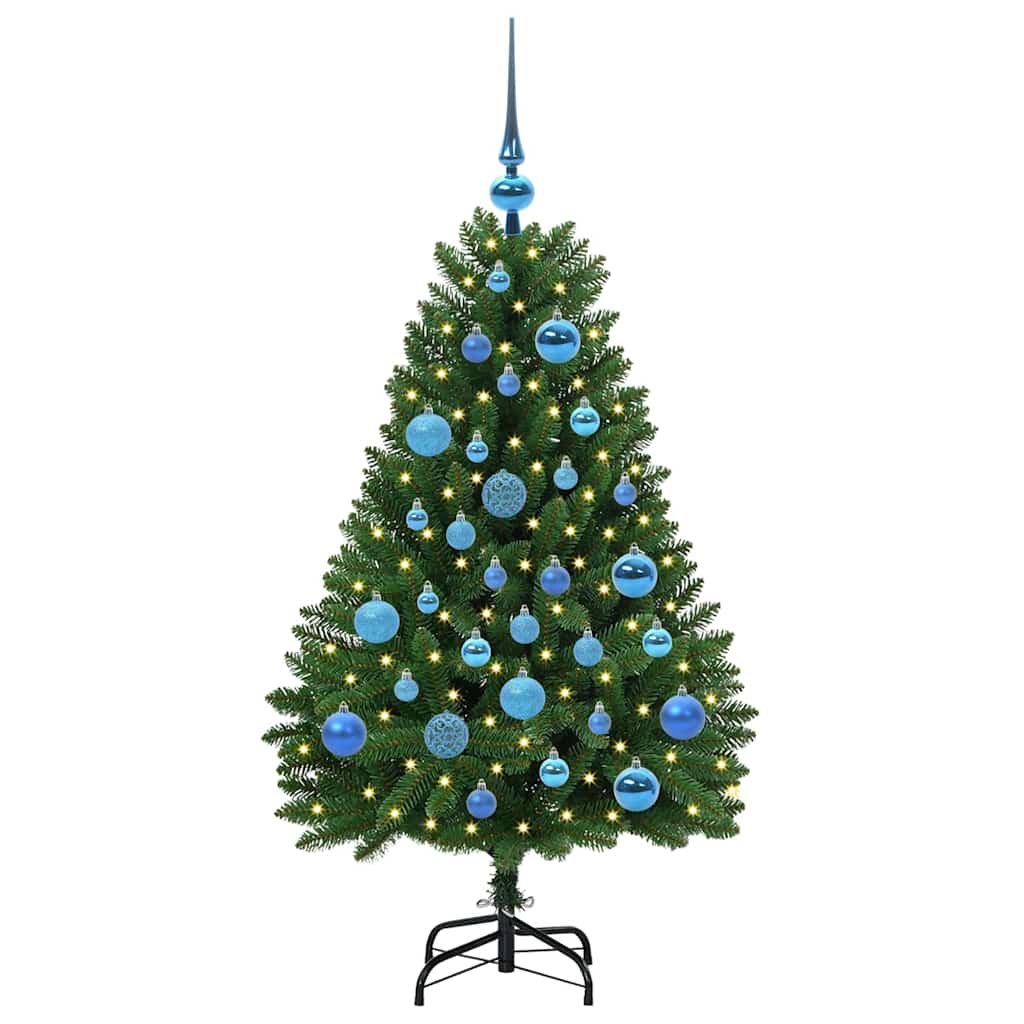 Albero di Natale artificiale Vidaxx con 150 LED verdi, PVC 120 cm e metallo
