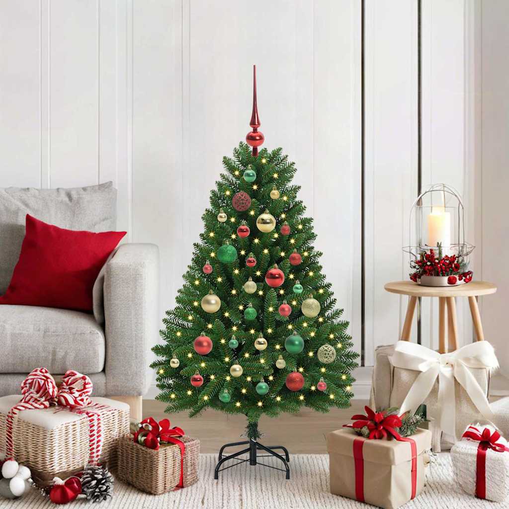 Albero di Natale artificiale Vidaxx con 150 LED verdi, PVC 120 cm e metallo