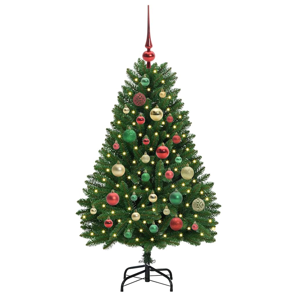 Albero di Natale artificiale Vidaxx con 150 LED verdi, PVC 120 cm e metallo