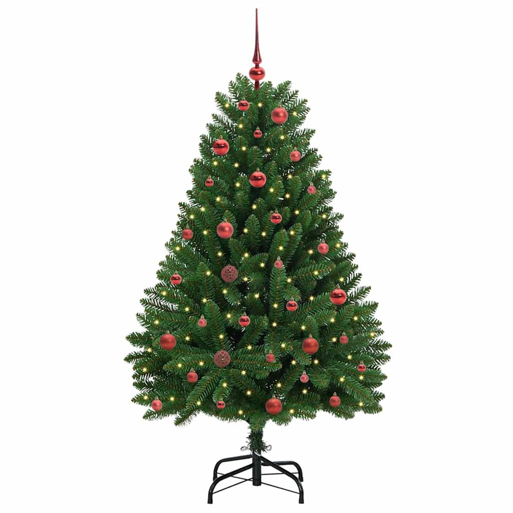 Vidaxl kunstkerstboom met 150 led groen 150 cm pvc en metaal