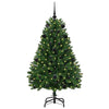 Vidaxl kunstkerstboom met 150 led groen 150 cm pvc en metaal