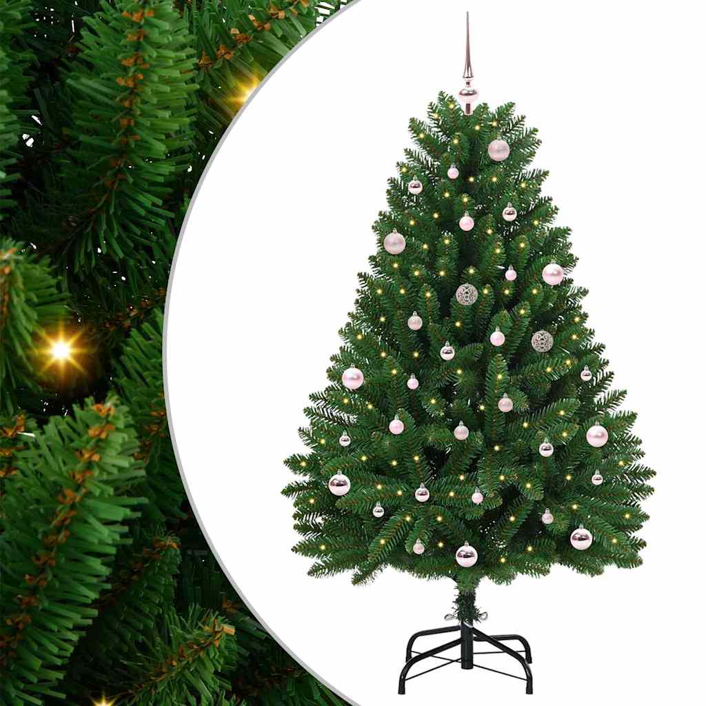 Vidaxl kunstkerstboom met 150 led groen 150 cm pvc en metaal