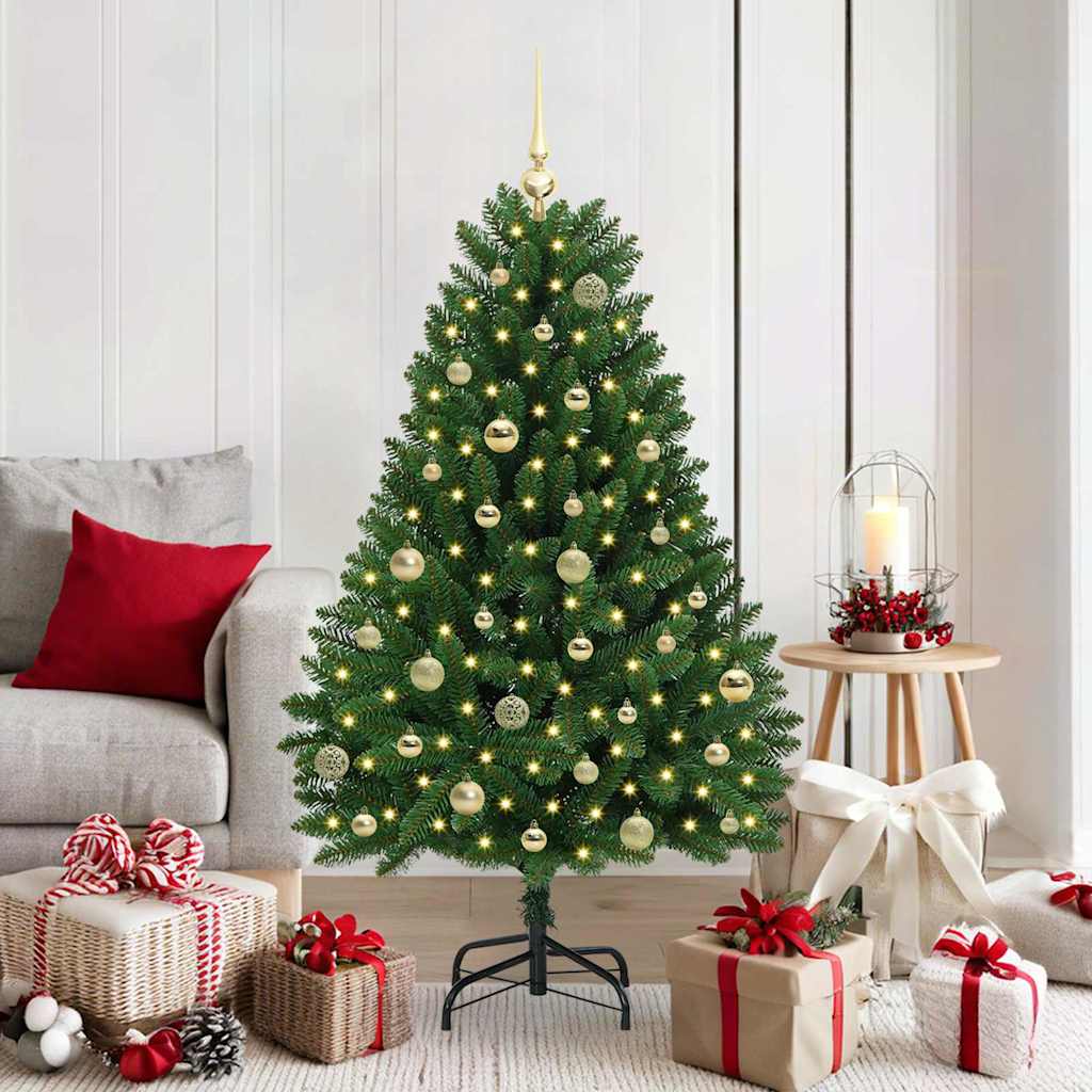 Vidaxl kunstkerstboom met 150 led groen 150 cm pvc en metaal