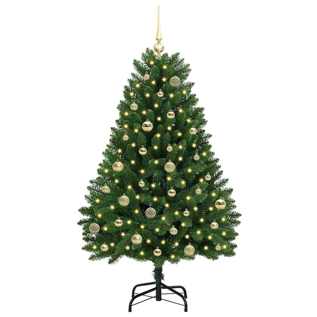 Vidaxl kunstkerstboom met 150 led groen 150 cm pvc en metaal