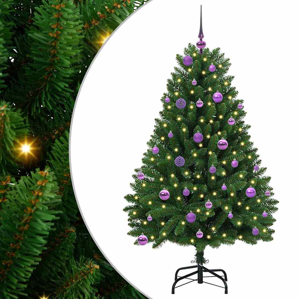 Vidaxl kunstkerstboom met 150 led groen 150 cm pvc en metaal