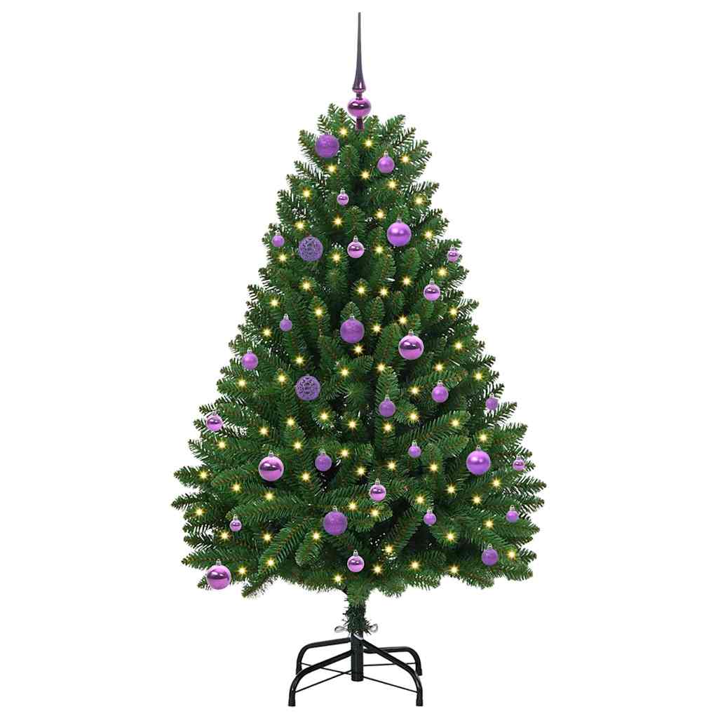 Vidaxl kunstkerstboom met 150 led groen 150 cm pvc en metaal