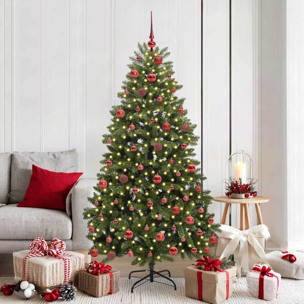 Vidaxl kunstkerstboom met 300 led groen 180 cm pvc en metaal
