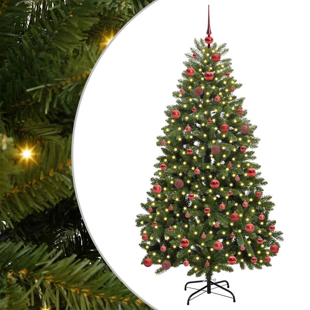 Vidaxl kunstkerstboom met 300 led groen 180 cm pvc en metaal