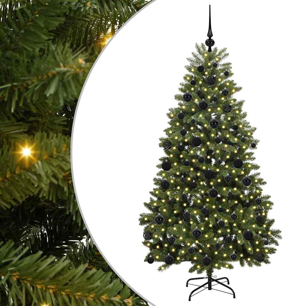 Vidaxl kunstkerstboom met 300 led groen 180 cm pvc en metaal
