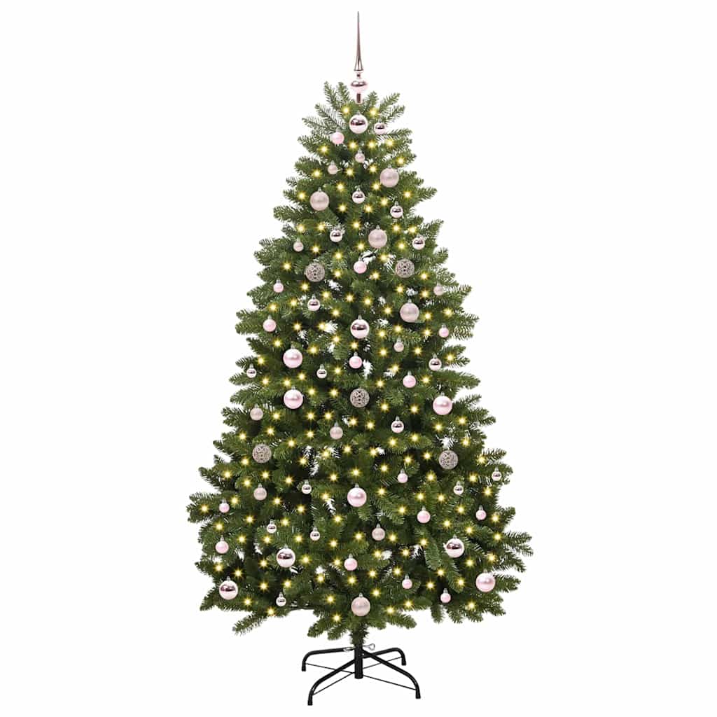 Vidaxl kunstkerstboom met 300 led groen 180 cm pvc en metaal