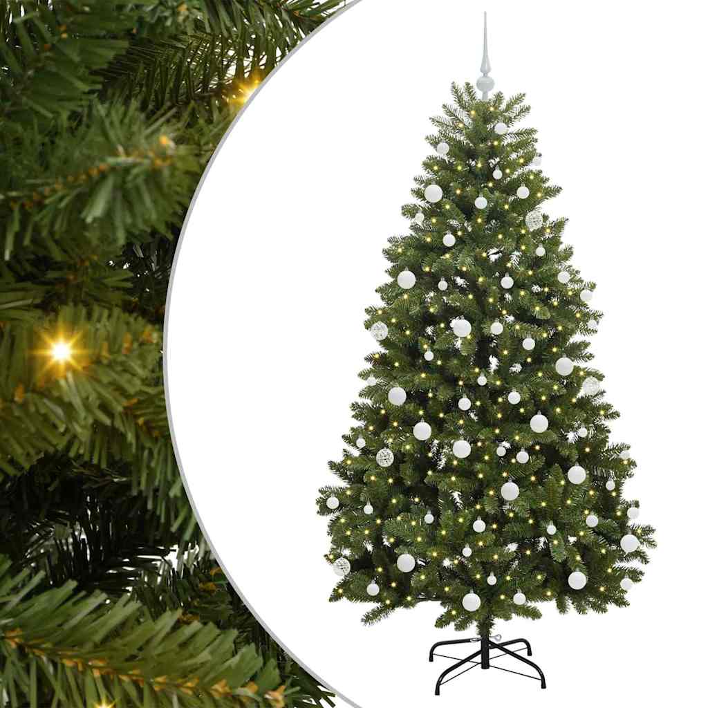 Vidaxl kunstkerstboom met 300 led groen 180 cm pvc en metaal