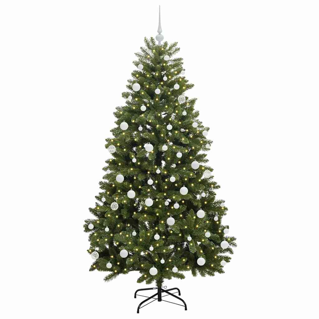 Vidaxl kunstkerstboom met 300 led groen 180 cm pvc en metaal