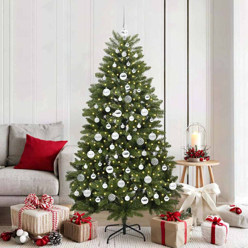 Albero di Natale artificiale Vidaxx con 300 LED verdi 180 cm in PVC e metallo