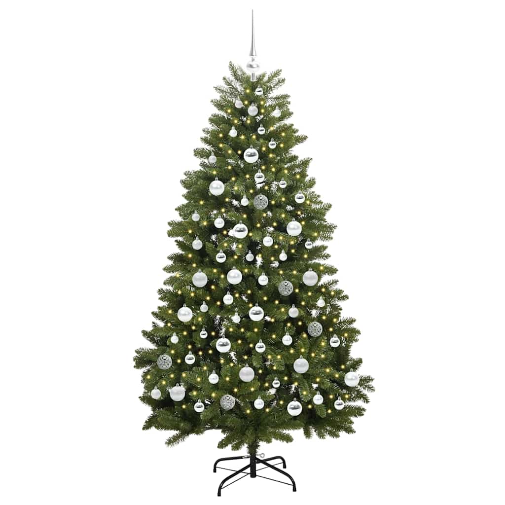 Vidaxl kunstkerstboom met 300 led groen 180 cm pvc en metaal