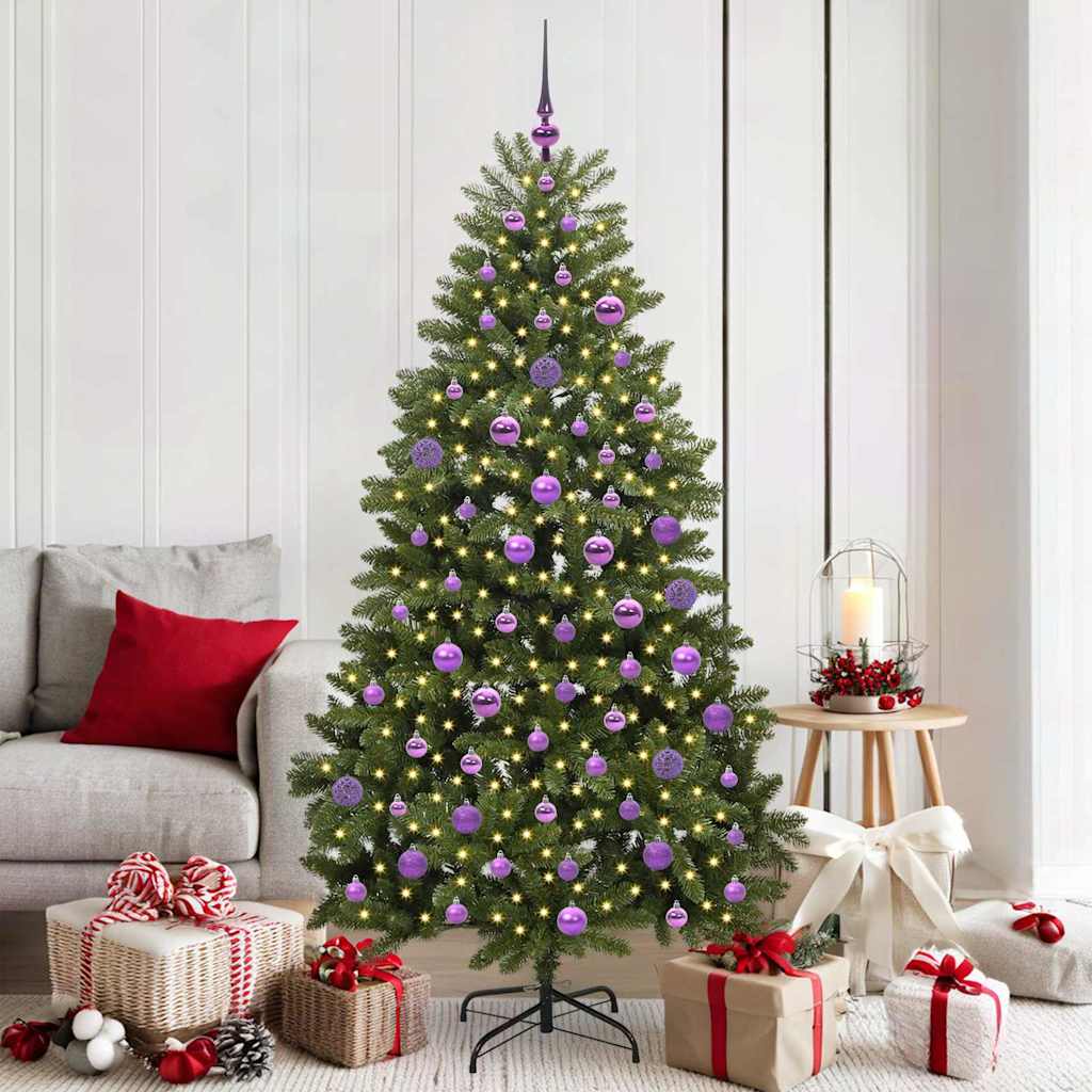 Albero di Natale artificiale Vidaxx con 300 LED verdi 180 cm in PVC e metallo