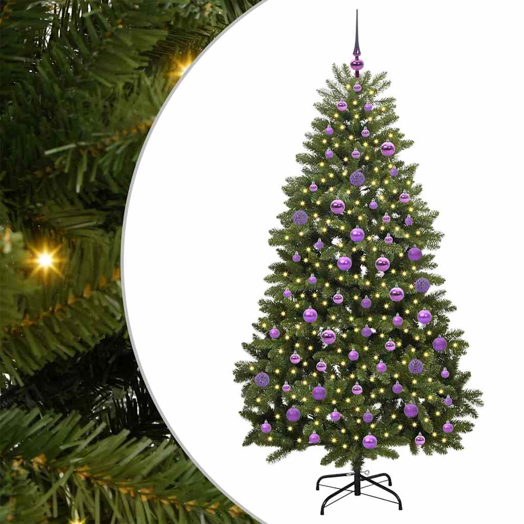 Albero di Natale artificiale Vidaxx con 300 LED verdi 180 cm in PVC e metallo