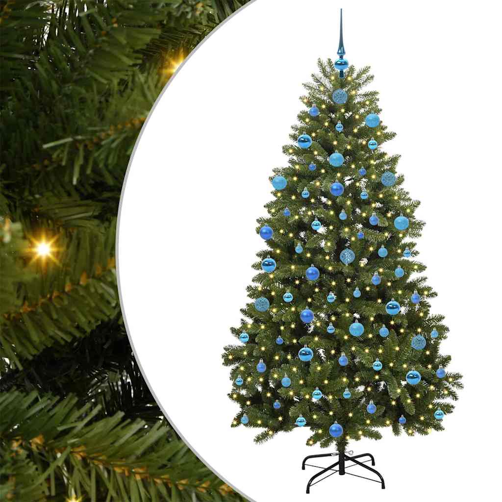 Vidaxl kunstkerstboom met 300 led groen 180 cm pvc en metaal