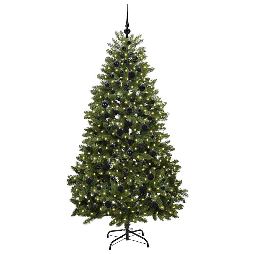Vidaxl kunstkerstboom met 300 led groen 210 cm pvc en metaal