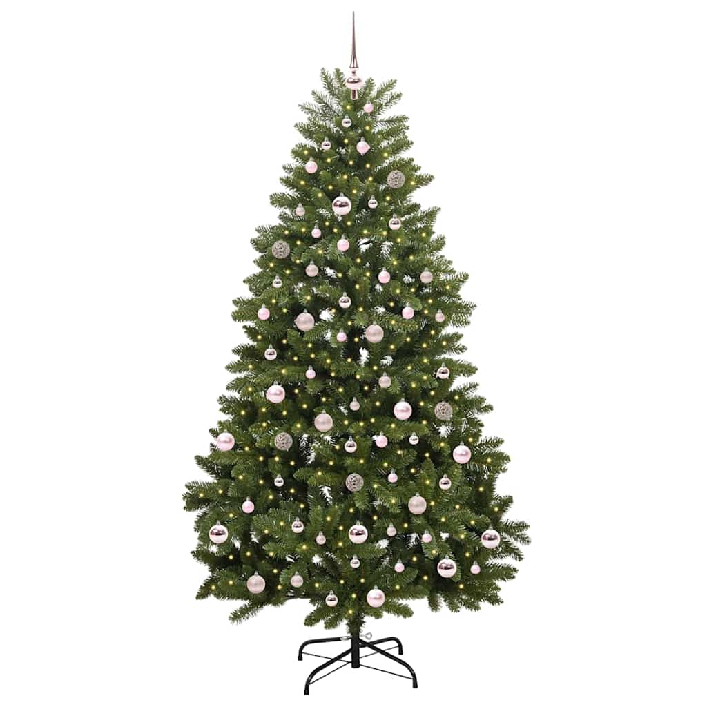 Albero di Natale artificiale Vidaxx con 300 LED verdi, 210 cm in PVC e metallo