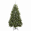 Vidaxl kunstkerstboom met 300 led groen 210 cm pvc en metaal