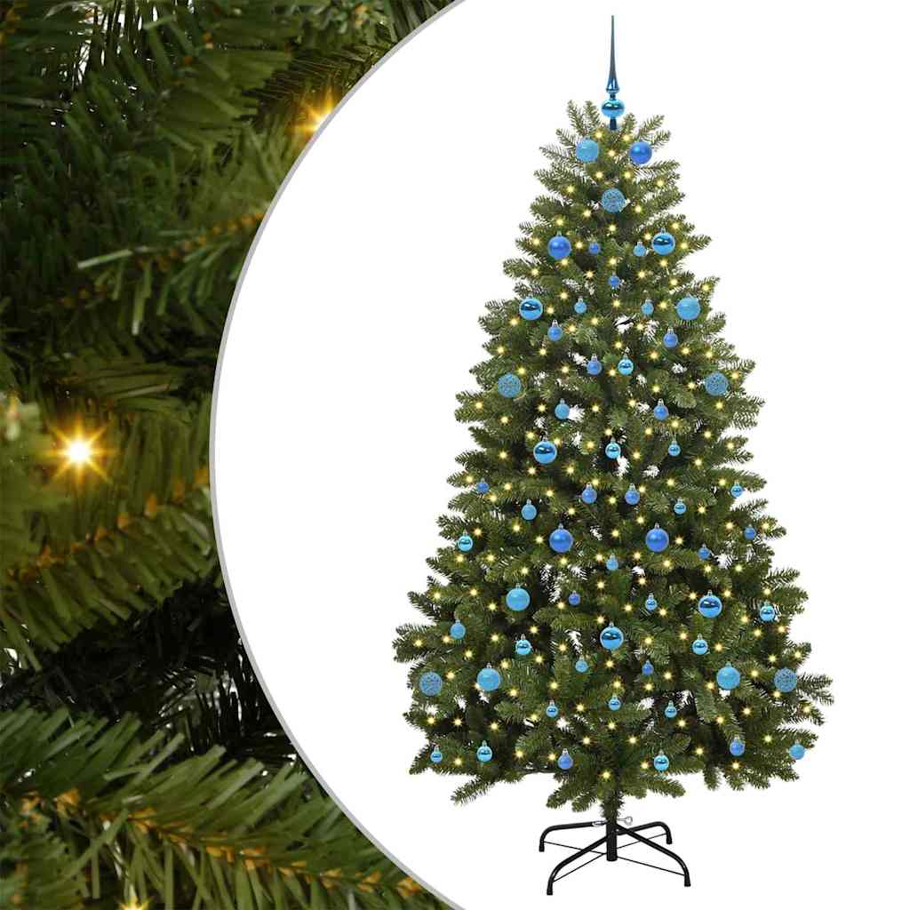 Albero di Natale artificiale Vidaxx con 300 LED verdi, 210 cm in PVC e metallo