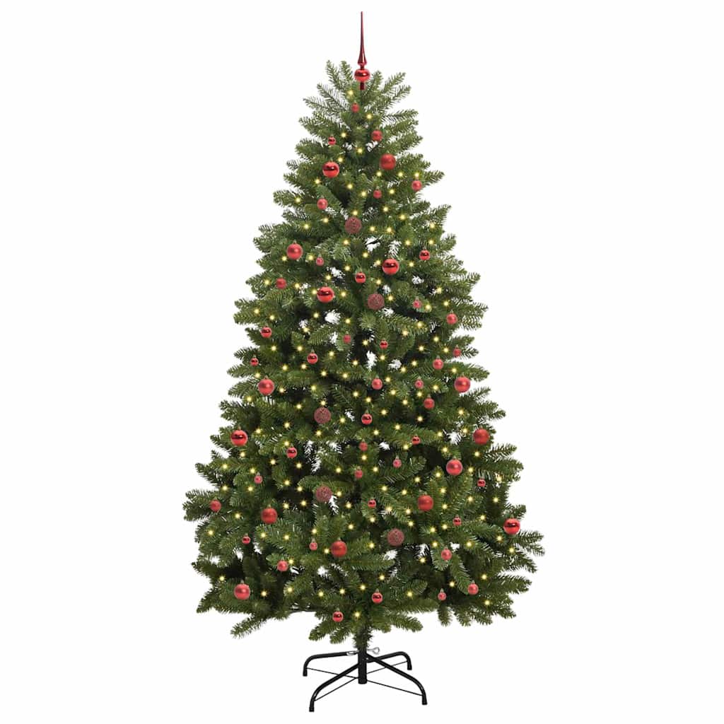 Vidaxl kunstkerstboom met 300 led groen 240 cm pvc en metaal
